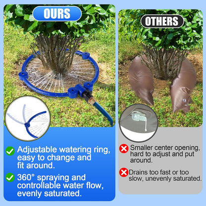 2 Pcs 11.8" 360° Ring Tree Water Sprinklers for Even Root Irrigation