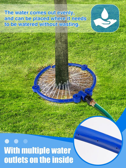 2 Pcs 11.8" 360° Ring Tree Water Sprinklers for Even Root Irrigation