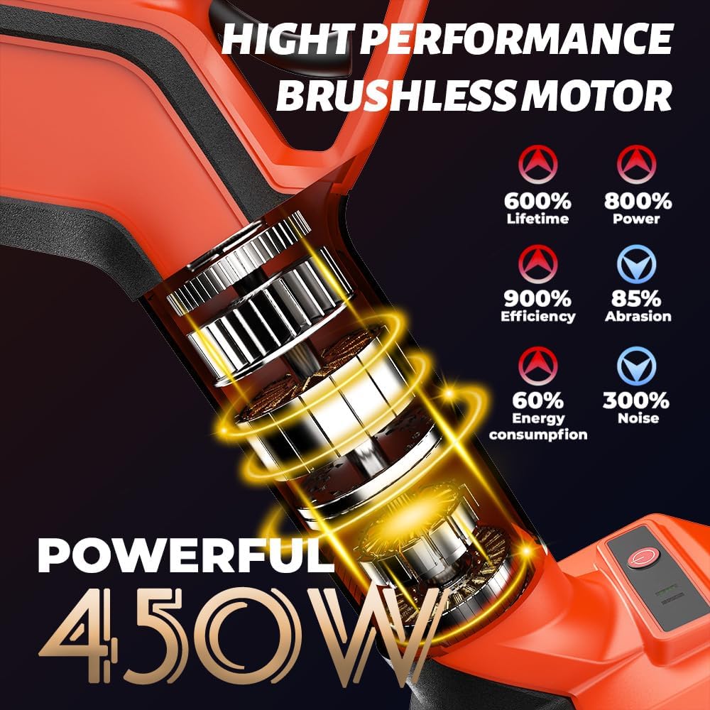 Upgraded Cordless Electric Pruning Shears with LCD Display, Battery Powered Garden Shears with Brushless Motor, 2 Rechargeable Batteries, 2.1 Inch Cutting for Trees, Shrubs, and Yard Trimming
