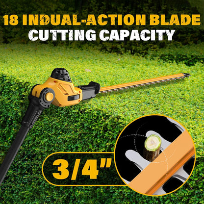 20V Cordless Grass Shear & Shrubbery Trimmer 2-in-1 Handheld Hedge Trimmer