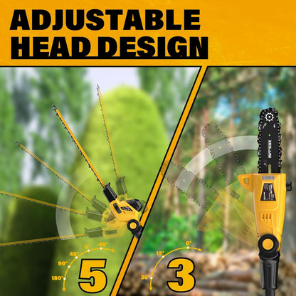 20V Cordless Grass Shear & Shrubbery Trimmer 2-in-1 Handheld Hedge Trimmer