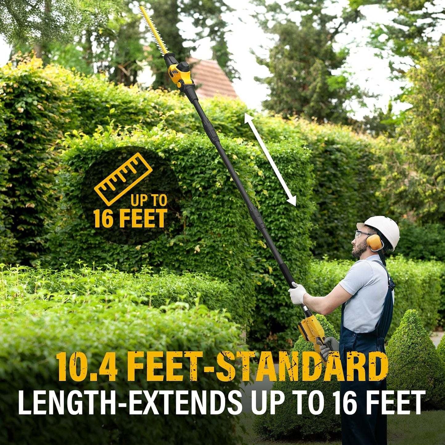 20V Cordless Grass Shear & Shrubbery Trimmer 2-in-1 Handheld Hedge Trimmer