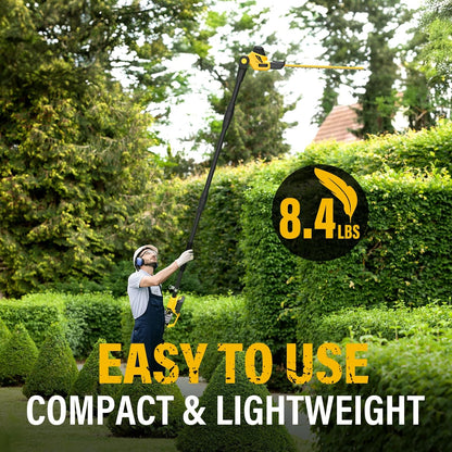 20V Cordless Grass Shear & Shrubbery Trimmer 2-in-1 Handheld Hedge Trimmer