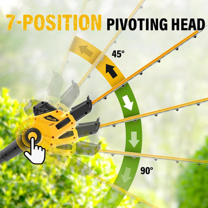 20V Cordless Grass Shear & Shrubbery Trimmer 2-in-1 Handheld Hedge Trimmer