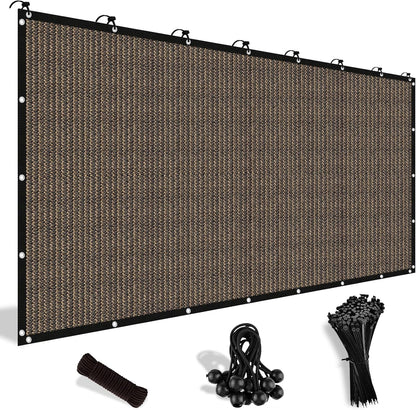 90% Sun Shade Cloth with Grommets, 8' X 12' Pergola Shade Cover Canopy, Mesh Tarp Sun Screens for Patio, Outdoor, Garden, Backyard, Mocha