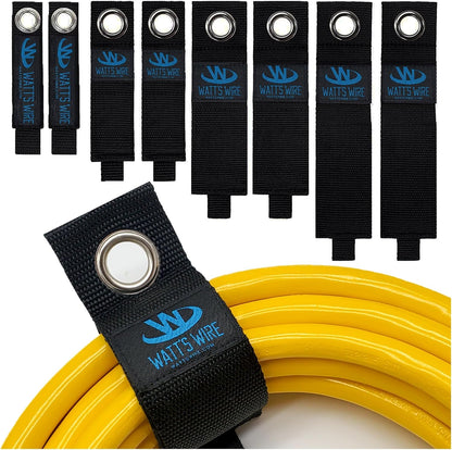 Heavy Duty Storage Straps - 6 Pack: 2 Medium, 2 Large, 2 XL - Extension Cord Ties - Storage Strap