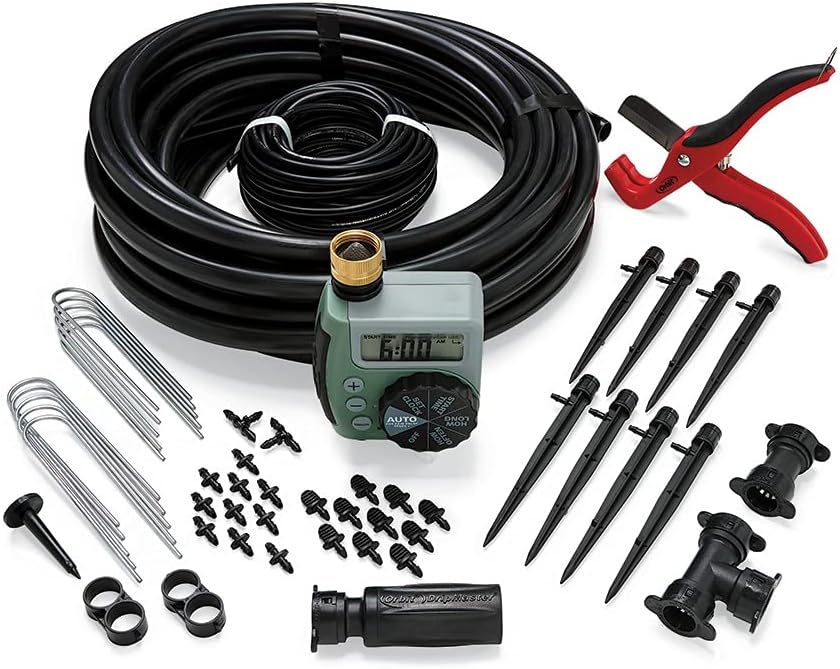 Drip Irrigation Watering Kit, Micro Bubbler System, 250 Sq Ft, Model 69525
