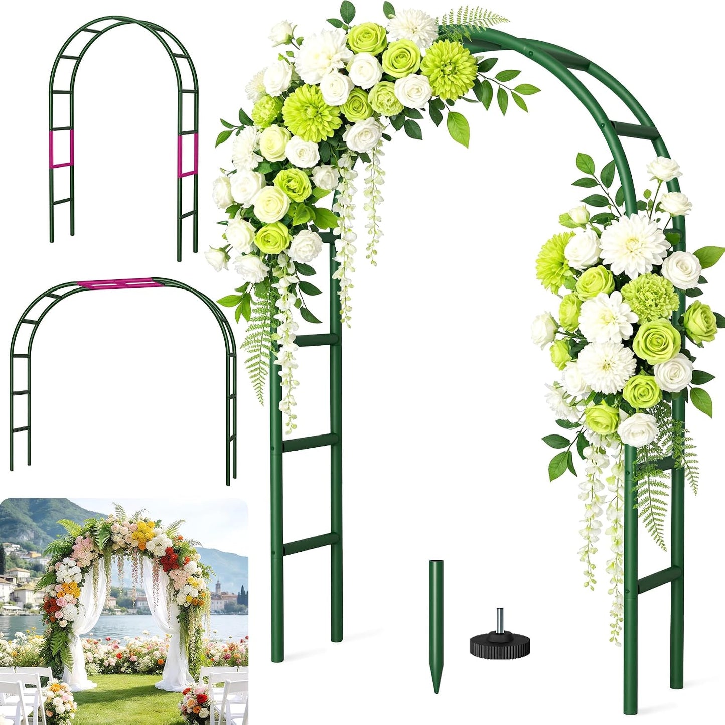 Thickened Rustproof Garden Arch Metal Trellis for Climbing Plants