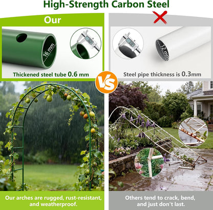 Thickened Rustproof Garden Arch Metal Trellis for Climbing Plants