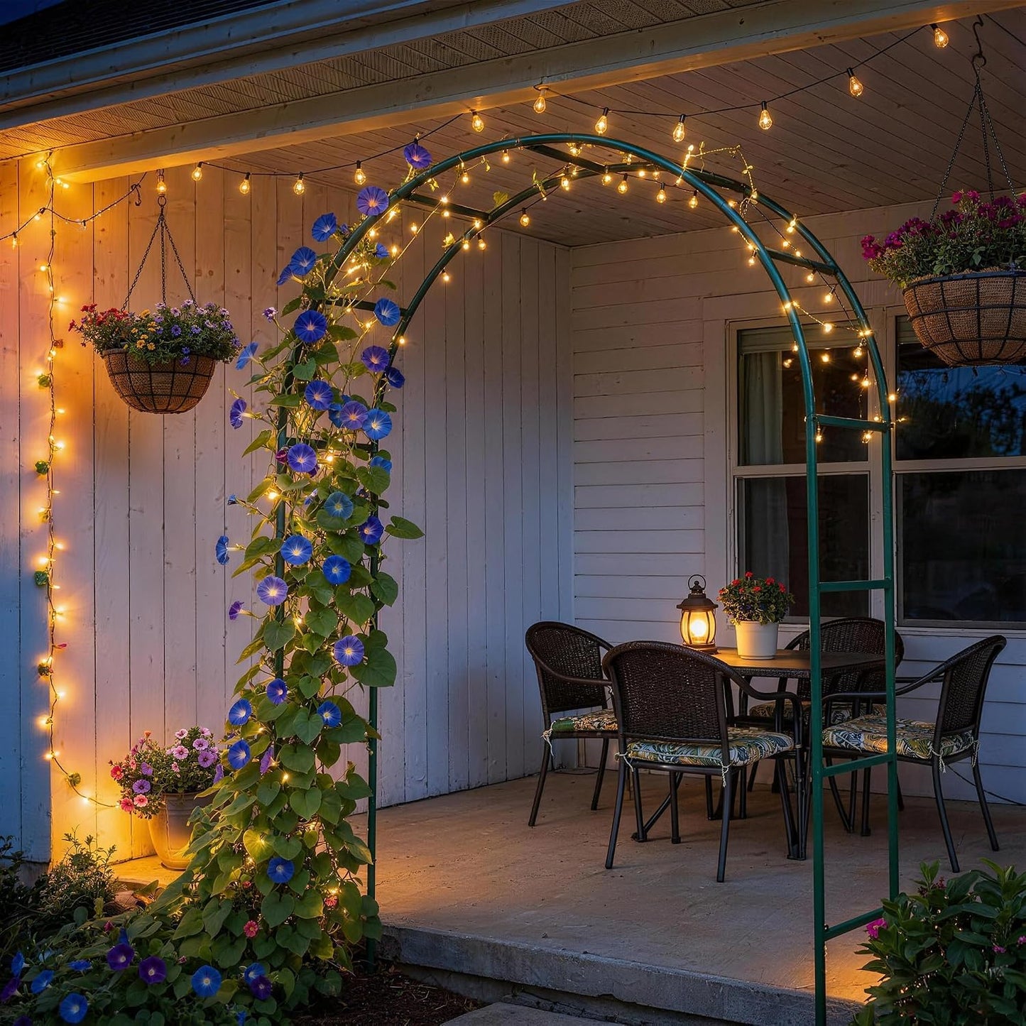 Thickened Rustproof Garden Arch Metal Trellis for Climbing Plants