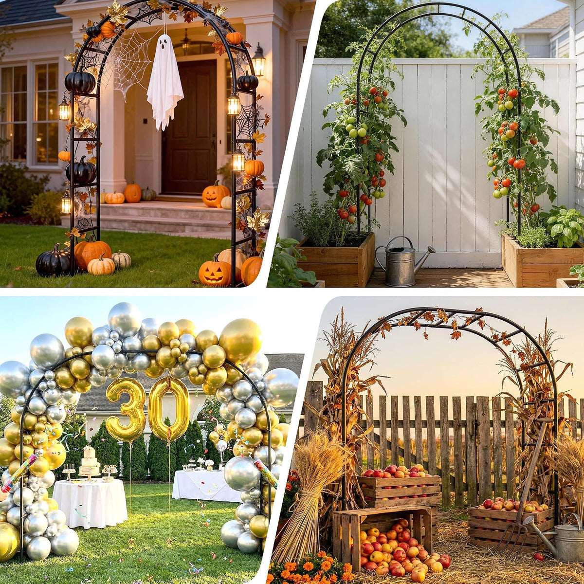 Thickened Rustproof Garden Arch Metal Trellis for Climbing Plants