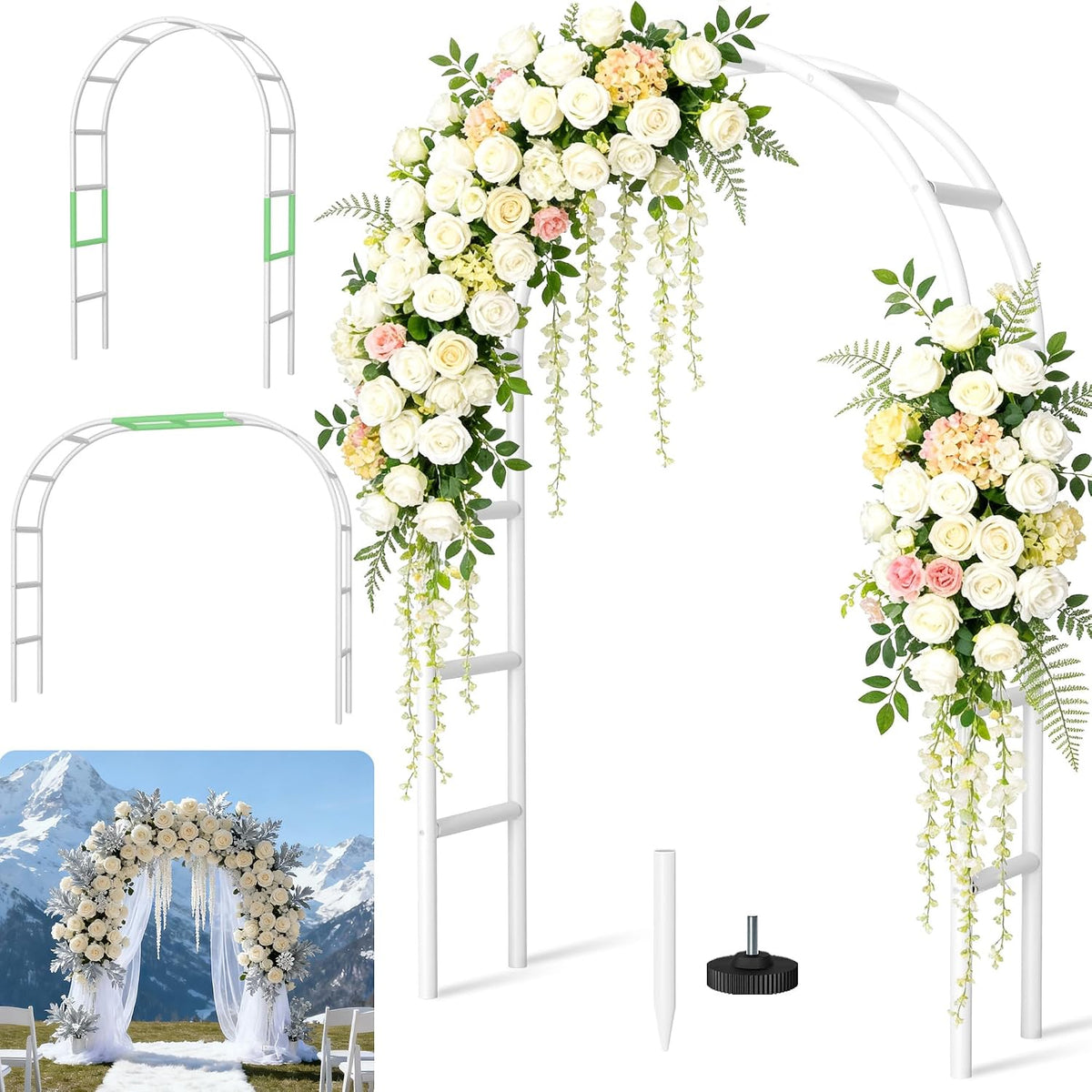 Thickened Rustproof Garden Arch Metal Trellis for Climbing Plants