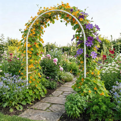 Thickened Rustproof Garden Arch Metal Trellis for Climbing Plants