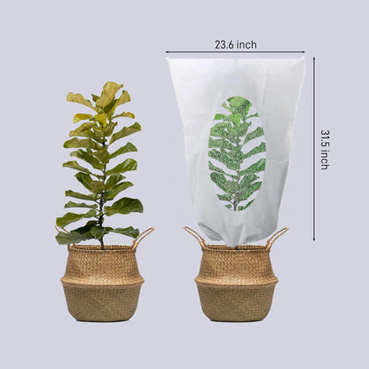 Plant Covers Freeze Protection 23.62"x31.5" Reusable Waterproof Frost Blankets with Zipper for Outdoor Potted Plants Winterizing