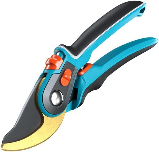 Garden Shears with 1 Inch Cutting Capacity for Rose Pruning