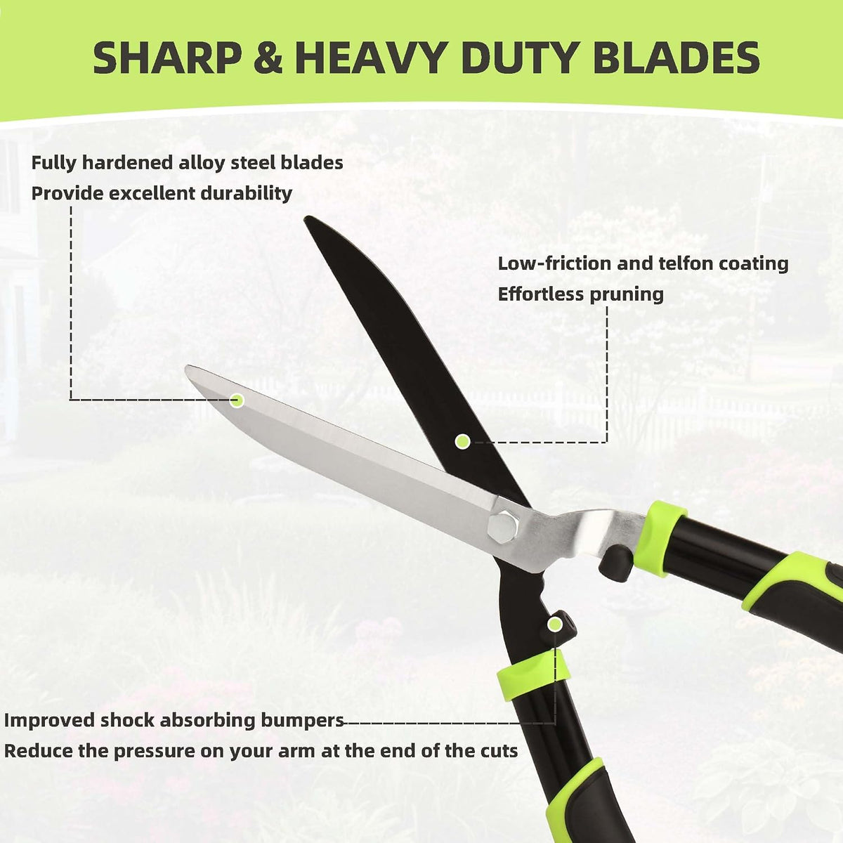 Hedge Clippers, Garden Hedge Shears for Trimming Border Hedges Shrubs