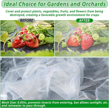 Garden Netting for Raised Beds, Plant Covers Garden Protection Bird Netting