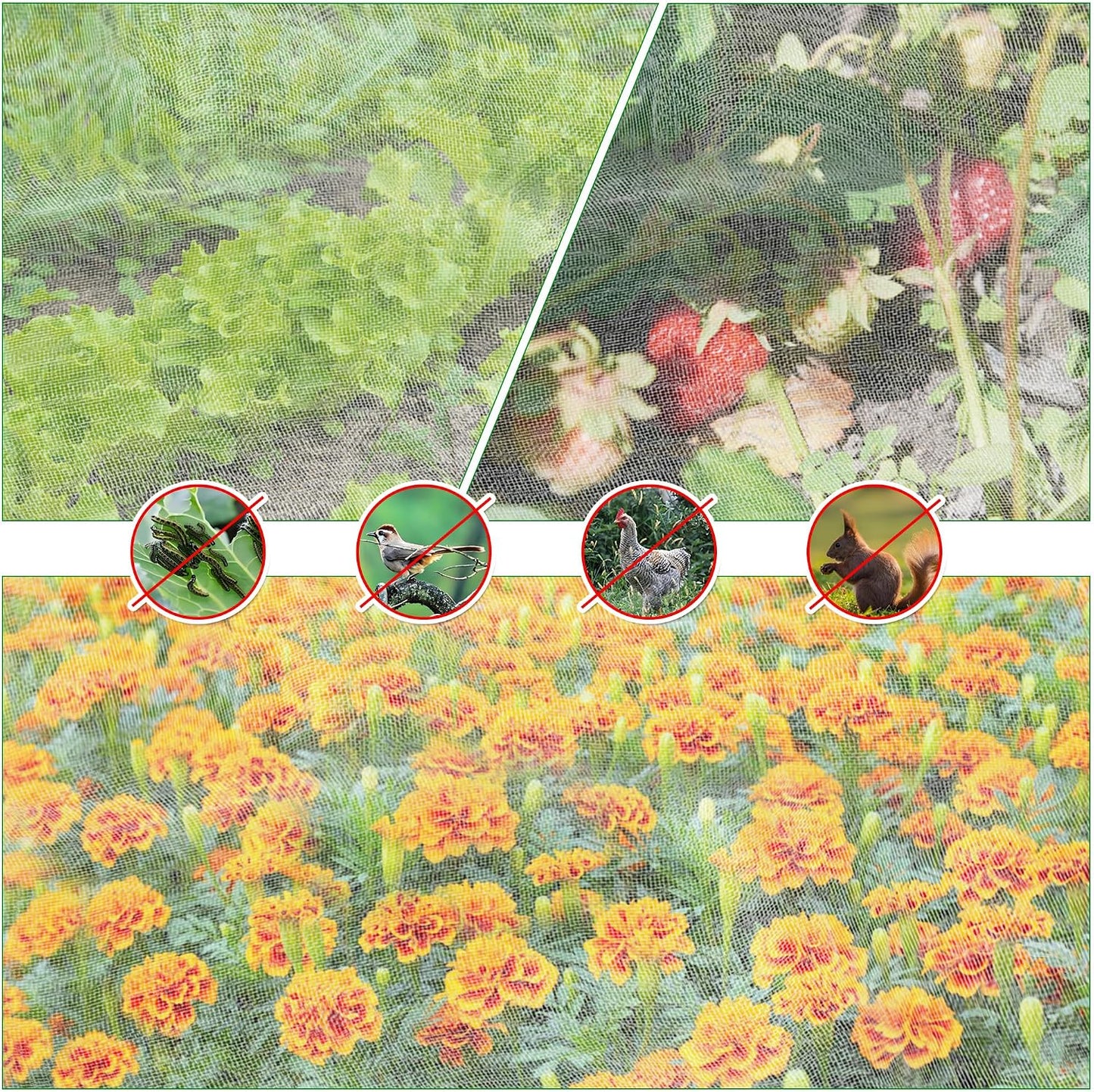 Garden Netting for Raised Beds, Plant Covers Garden Protection Bird Netting
