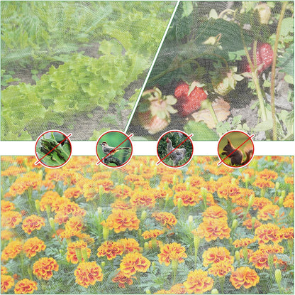 Garden Netting for Raised Beds, Plant Covers Garden Protection Bird Netting