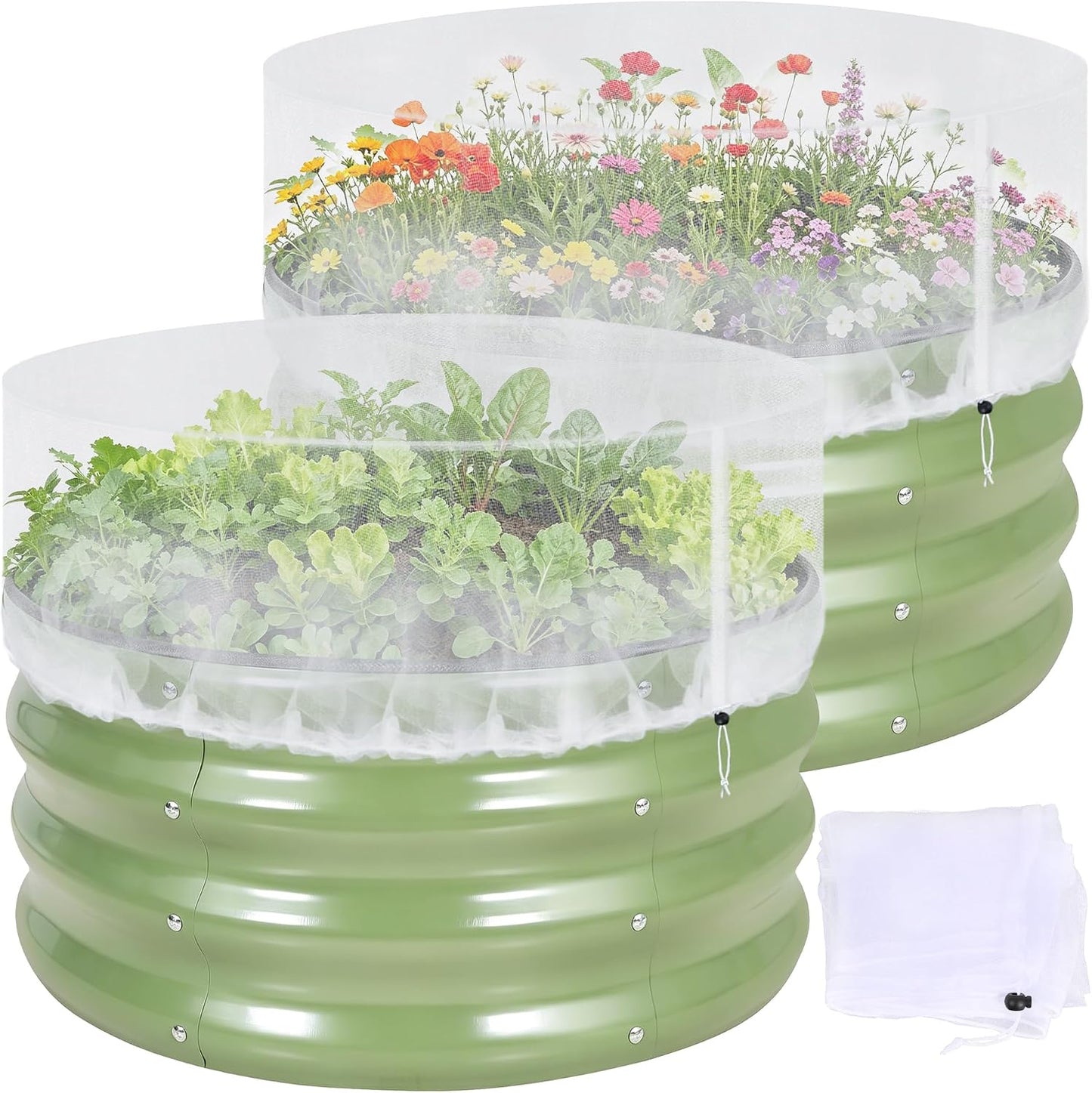 Garden Netting for Raised Beds, Plant Covers Garden Protection Bird Netting