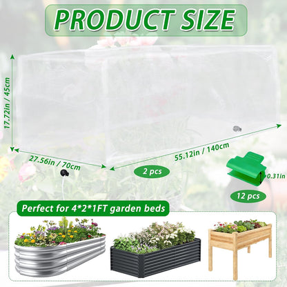 Garden Netting for Raised Beds, Plant Covers Garden Protection Bird Netting