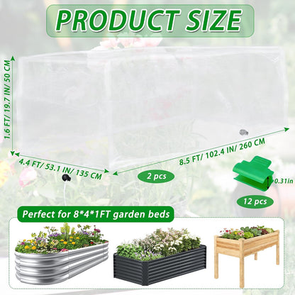 Garden Netting for Raised Beds, Plant Covers Garden Protection Bird Netting