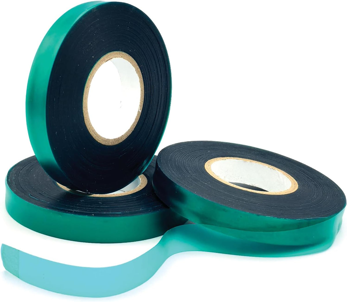 12 Rolls 150 Feet Stretch Tie Tape 0.5 Inch Garden Tie Tape Thick Plant Ribbon Garden Green Vinyl Stake for Indoor Outdoor Patio Plant Use