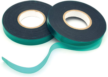 12 Rolls 150 Feet Stretch Tie Tape 0.5 Inch Garden Tie Tape Thick Plant Ribbon Garden Green Vinyl Stake for Indoor Outdoor Patio Plant Use