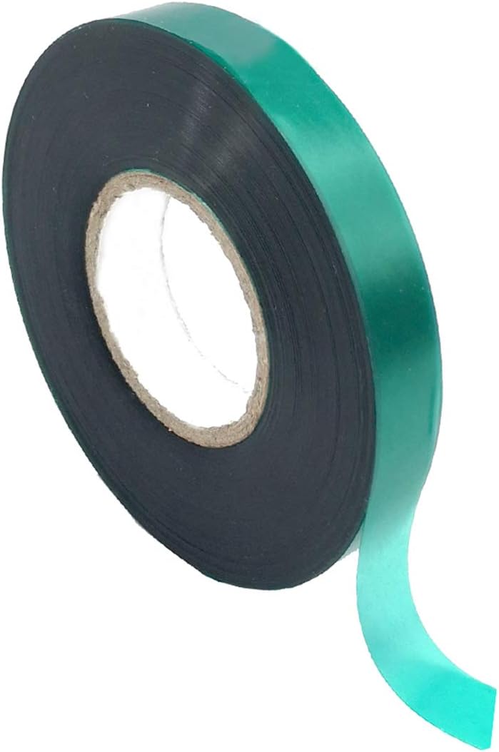 12 Rolls 150 Feet Stretch Tie Tape 0.5 Inch Garden Tie Tape Thick Plant Ribbon Garden Green Vinyl Stake for Indoor Outdoor Patio Plant Use