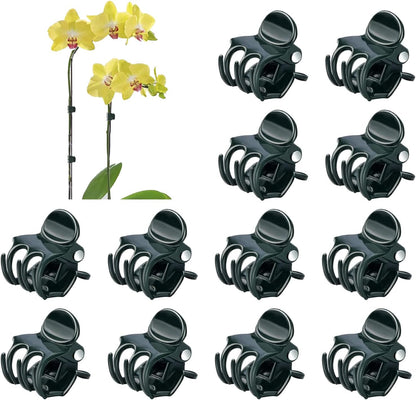 Plant Clips Orchid Clips for Plants Support, Plant Support Clips Vine Clips for Supporting Stems Vines Grow Uprigh (30, Green)