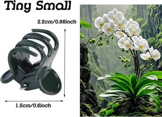Plant Clips Orchid Clips for Plants Support, Plant Support Clips Vine Clips for Supporting Stems Vines Grow Uprigh (30, Green)