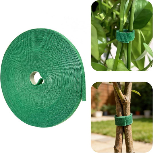 50FT Nylon Garden Tie Plant Tape Supports for Climbing Plants Green