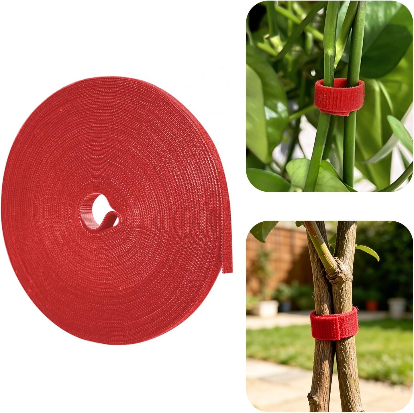 50FT Nylon Garden Tie Plant Tape Supports for Climbing Plants Green