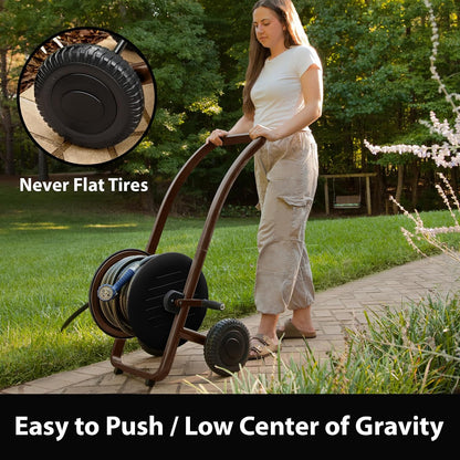 Liberty Garden 303 Two Wheel Hose Cart - Bronze/Black