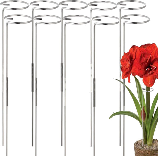 30 Inch Or 16 InchPlant Stakes for Flowers - 10 Pack, Adjustable Height