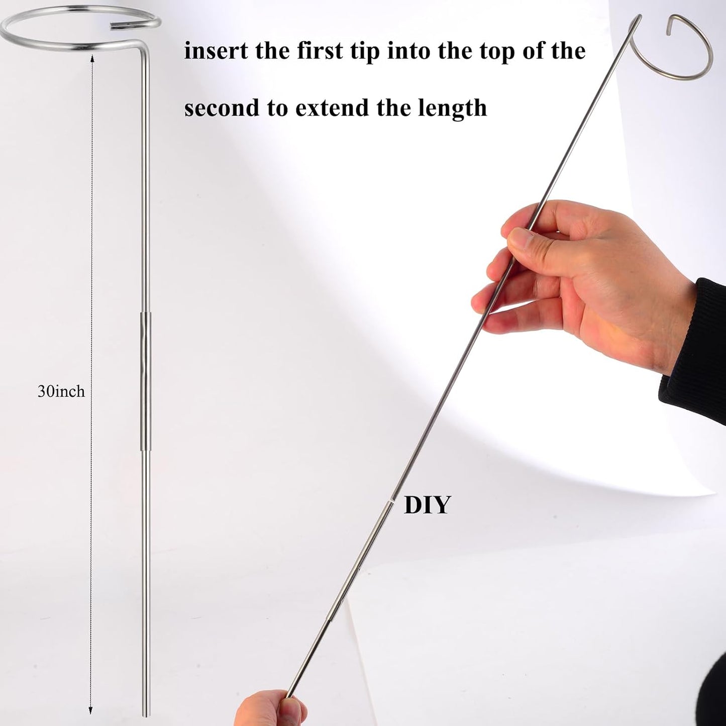 30 Inch Or 16 InchPlant Stakes for Flowers - 10 Pack, Adjustable Height