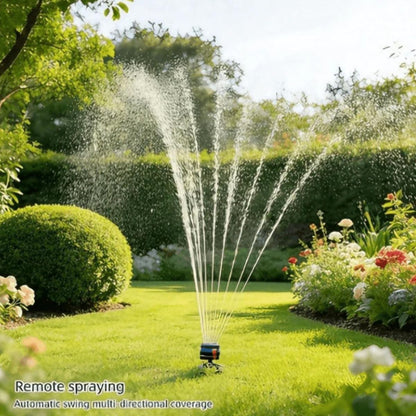 16-Nozzle Oscillating Sprinkler with Dual-Zone Sprinkler Water Timer, 360°Rotating Lawn Sprinklers for Yard, Automatic Irrigation System, for Lawn Yard Garden Watering (Green)