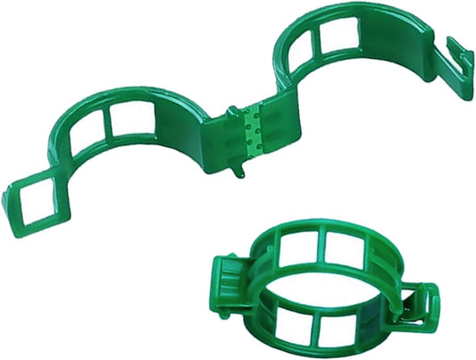 Tomato Clips for String Trellis, 50pcs Plant Support Clips - Grape Vine Clips for Garden Netting Climbing Plants, Secured Plastic Plant Clip for Fixing Stem and Vine (50, Green)