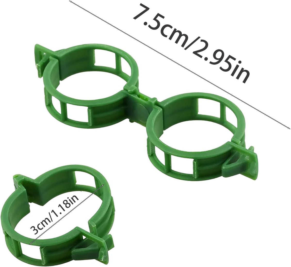 Plant Support Clips for Climbing Plants, Garden, Tomato Vines, Grape and Vine Vegetables, Plastic Plant Fixing Clips (50)