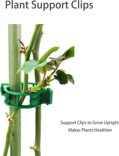 Plant Support Clips for Climbing Plants, Garden, Tomato Vines, Grape and Vine Vegetables, Plastic Plant Fixing Clips (50)