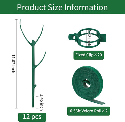 12 Pack Monstera Plant Support, Stackable Plant Supports for Indoor Plants, Pothos Plant Climber Pole, Adjustable Stakes for Indoor Plants Training & Vertical Growth Support Stakes