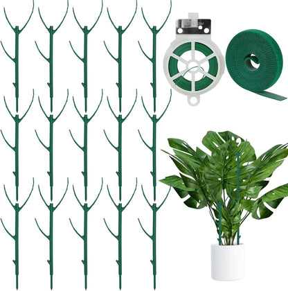 12 Pack Monstera Plant Support, Stackable Plant Supports for Indoor Plants, Pothos Plant Climber Pole, Adjustable Stakes for Indoor Plants Training & Vertical Growth Support Stakes