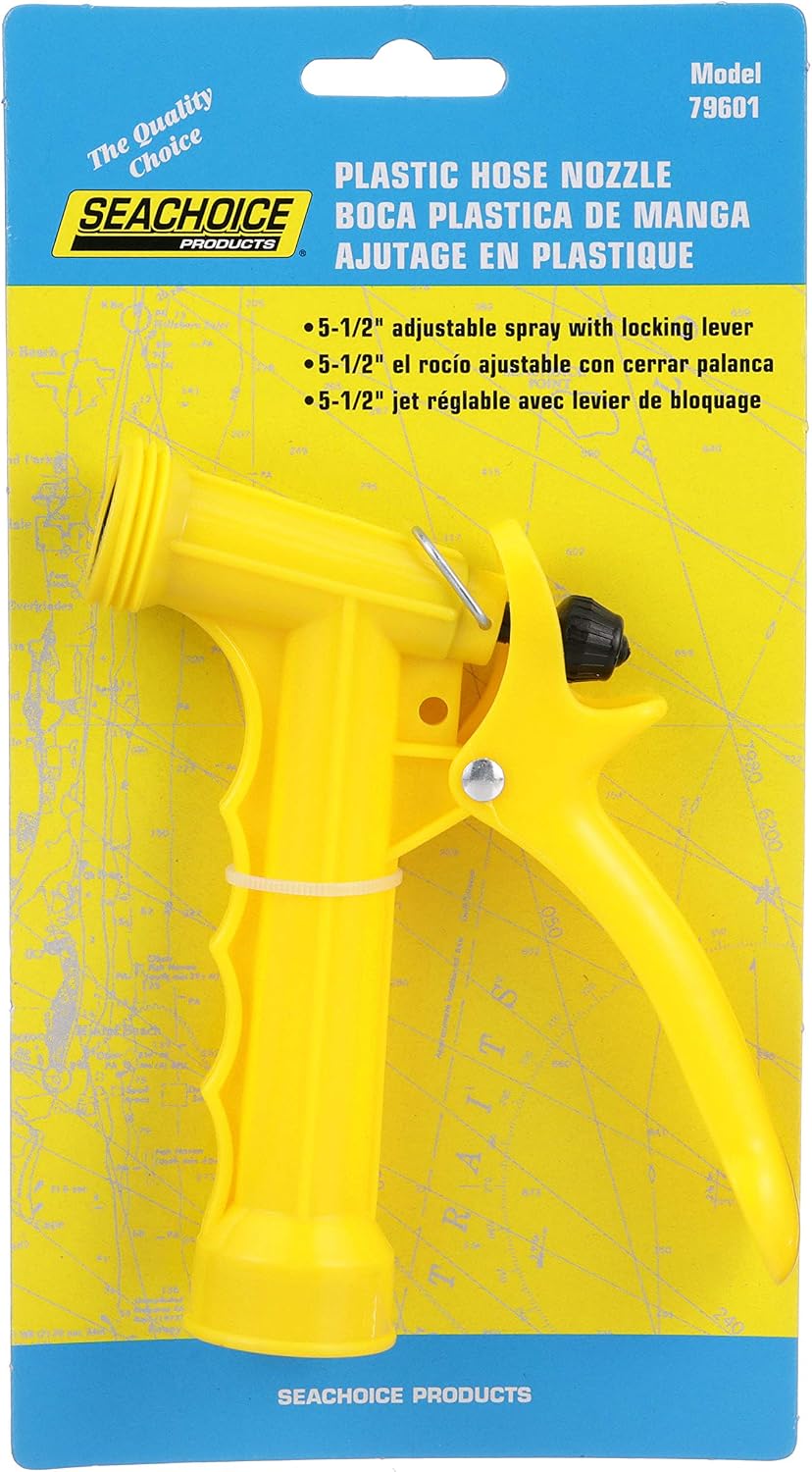 Plastic Hose Nozzle w/Locking Spray Lever