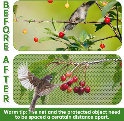 13x32FT Garden Bird Netting, Anti Bird Netting for Fruit Trees, 0.8" Mesh