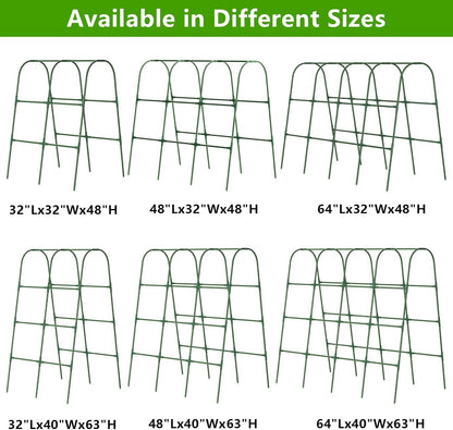 Cucumber Trellis for Raised Bed, U-Shape Garden Trellis for Climbing Plants Outdoor, Metal Arch Vegetables Trellis, Plant Support for Grape Vine Beans Squash Peas Flower