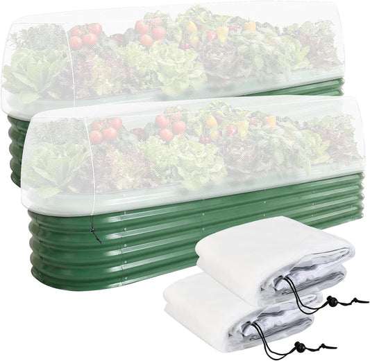 2 Pack Garden Netting for 4 x 2 x 1 FT Raised Beds