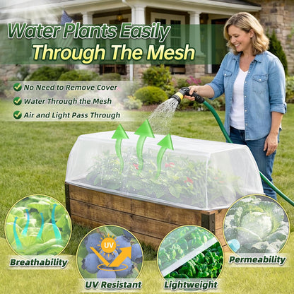 2 Pack Garden Netting for 4 x 2 x 1 FT Raised Beds