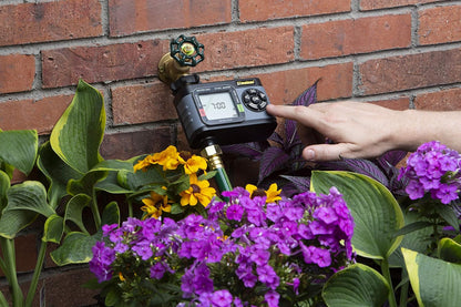 65166AMZ HydroLogic Digital Hose Timer, 2-Zone Programmable Watering Timer, Quick Connect Bundle, Black, Grey