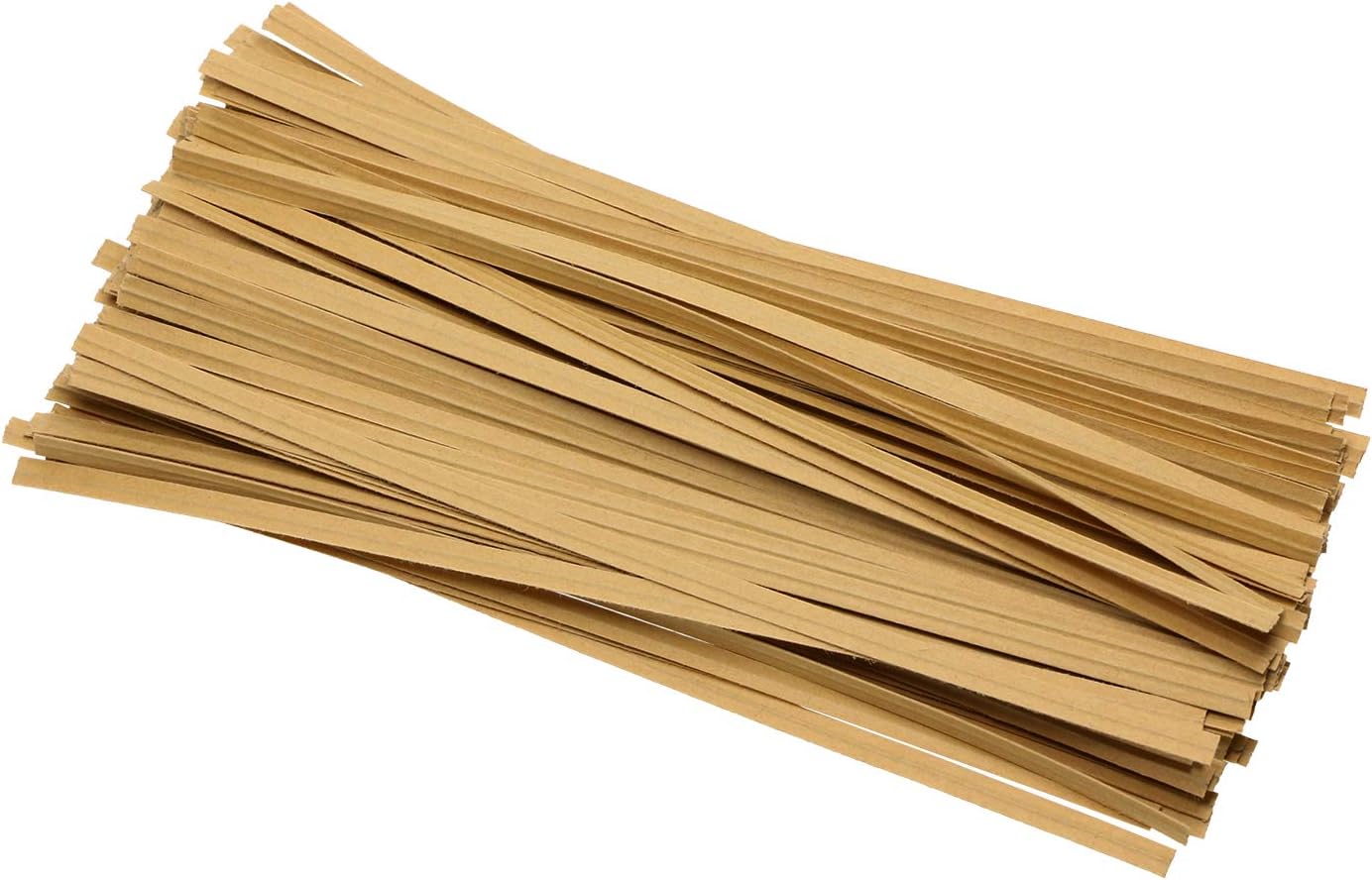 100 Pieces Kraft Colour Paper Twist Ties Bread Candy Twist Ties for Bags, 6 Inch (Kraft Colour Paper)