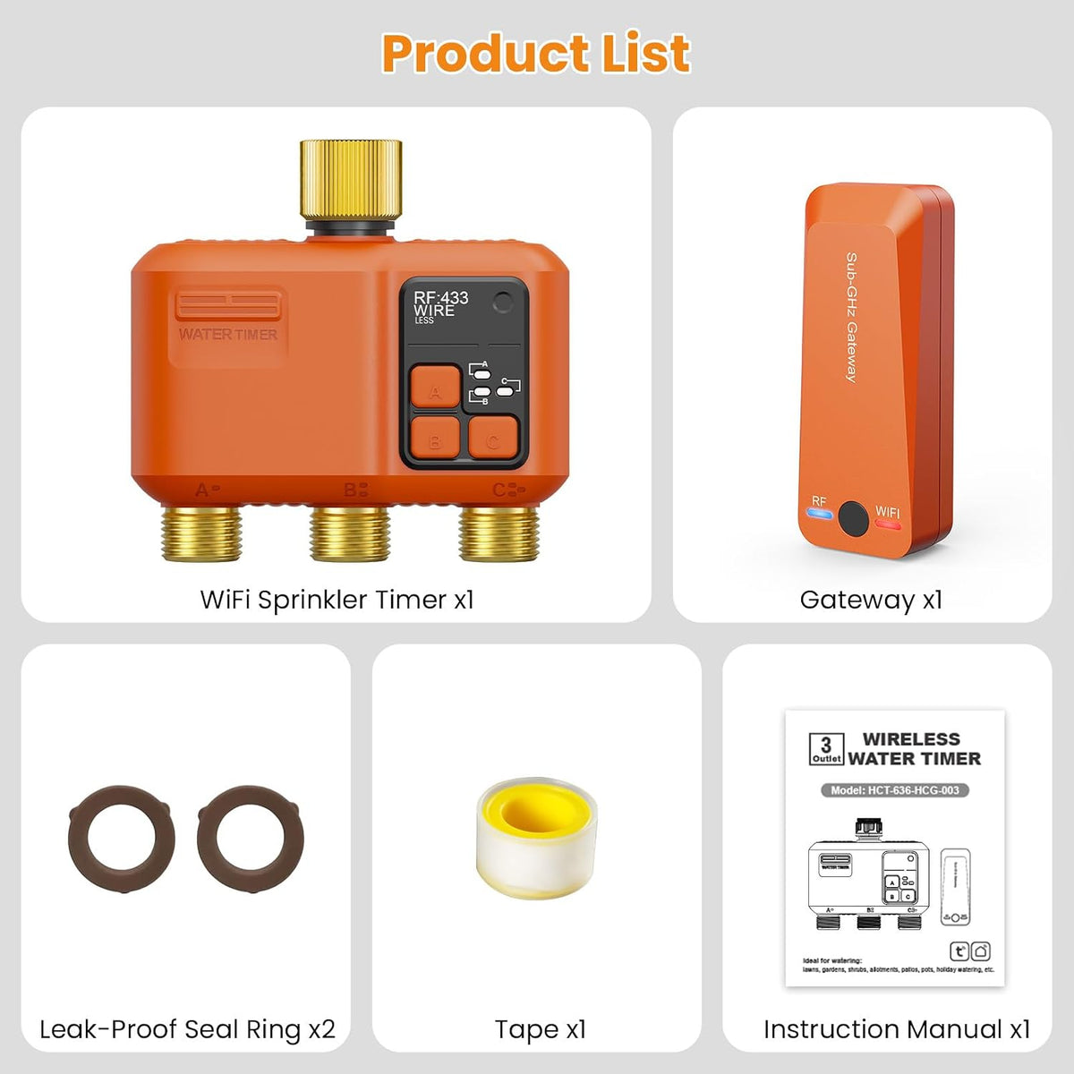 WiFi Sprinkler Timer 2 Zone, Smart Water Timer for Garden Hose Irrigation